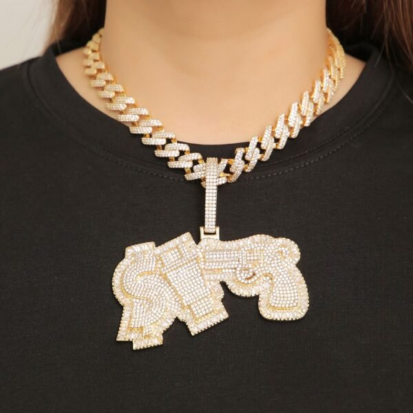 Pendentif Dollar et Pistolet pour Hommes - 3