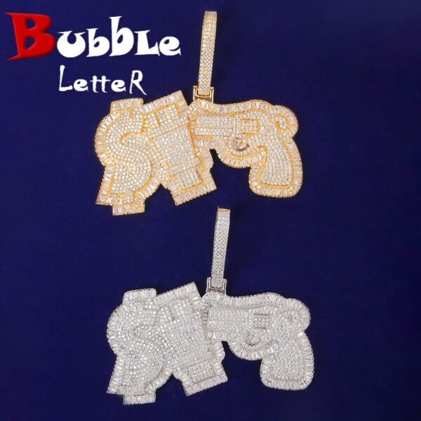 Pendentif Dollar et Pistolet pour Hommes - 1