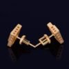 Gold Square Earrings - 3