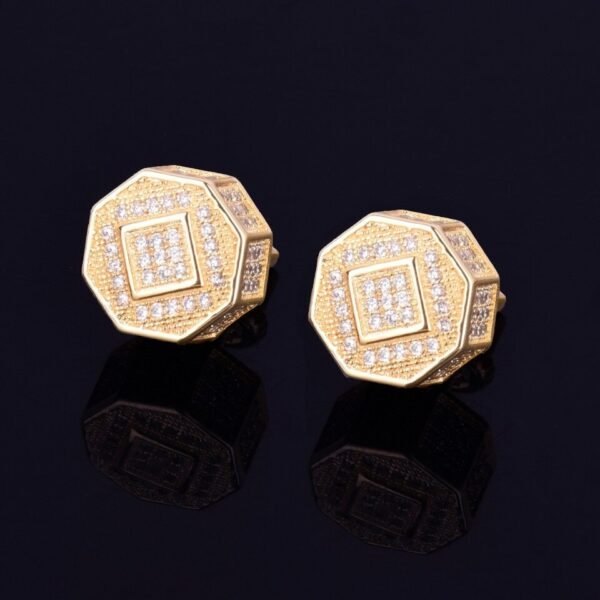 Boucles d'Oreilles Rondes Dorées 11mm - 6