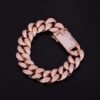 Bracelet Maille Cubaine Lettres Bombées Doré - 5