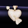 Collier Pendentif Cœur et Flèche Doré - 8
