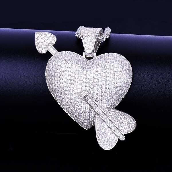 Collier Pendentif Cœur et Flèche Doré - 3