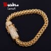 Gold Box Clasp Franco Chain Bracelet - 1