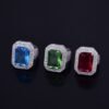 Bague Dorée avec Pierres Bleues - 4