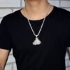 Collier Pendentif Sac d'Argent Doré - 7
