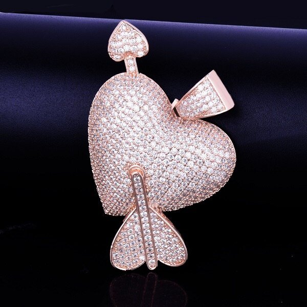 Collier Pendentif Cœur et Flèche Doré - 5