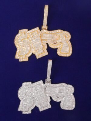 Dollar and Gun Pendant
