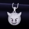 Collier Pendentif Expression Démoniaque Doré - 7