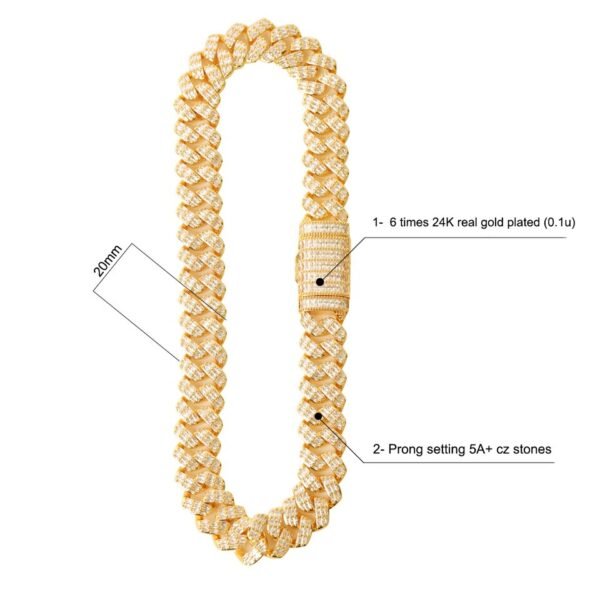 Collier Miami Lettres Doré pour Hommes - 2