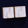 Gold Square Earrings - 1