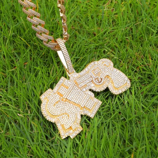 Pendentif Dollar et Pistolet pour Hommes - 4