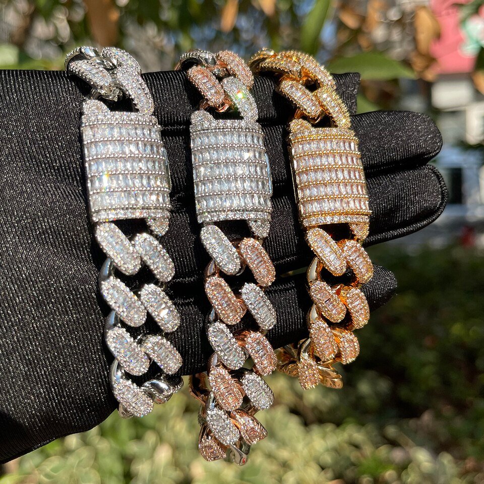 Cuban Miami Bracelet with Puffed Letters - 4