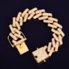 Bracelet Miami Cubain Carré en Zircon pour Hommes