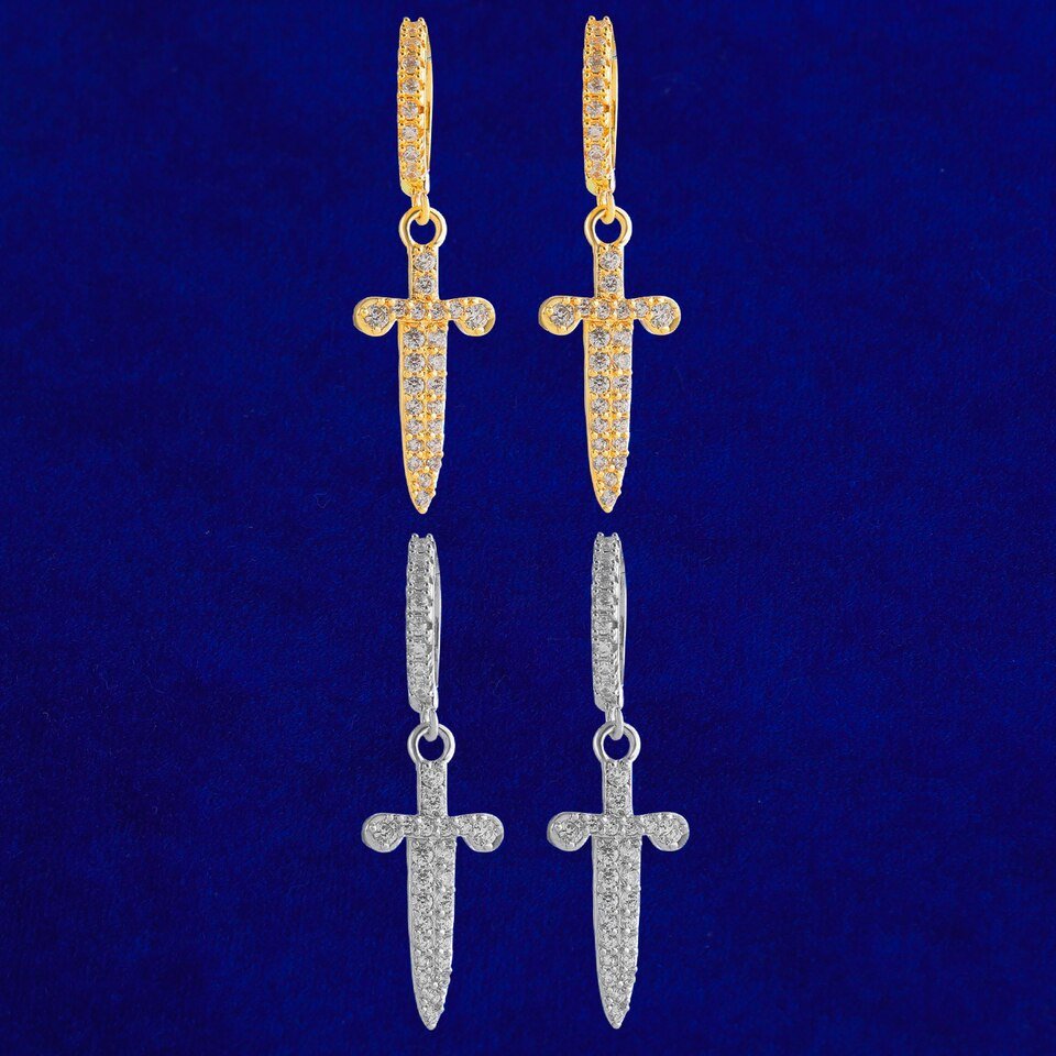 Sword Hoop Earrings - 5