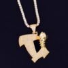 Collier Vis Doré Zircon - 2