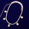 Tennis Chain Letter Necklace - 5