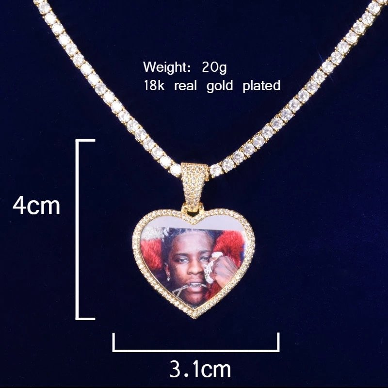 Gold Photo Pendant in Various Shapes - 11