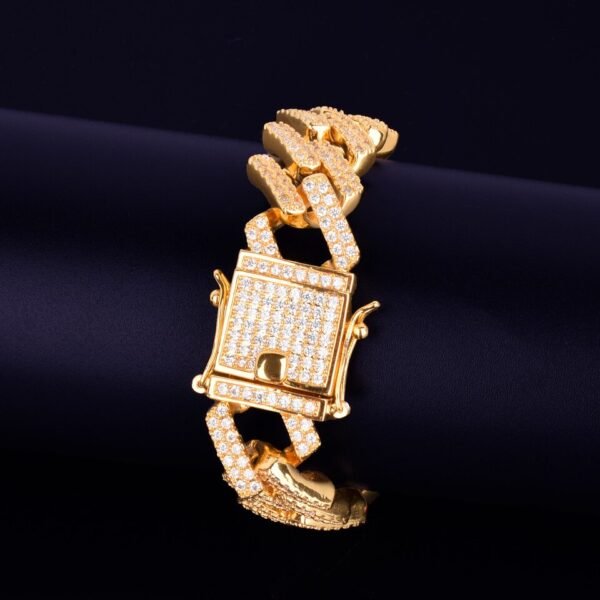 Bracelet Miami Cubain Carré en Zircon pour Hommes - 7