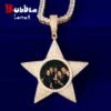 Collier médaille photo personnalisée doré pour homme - 1