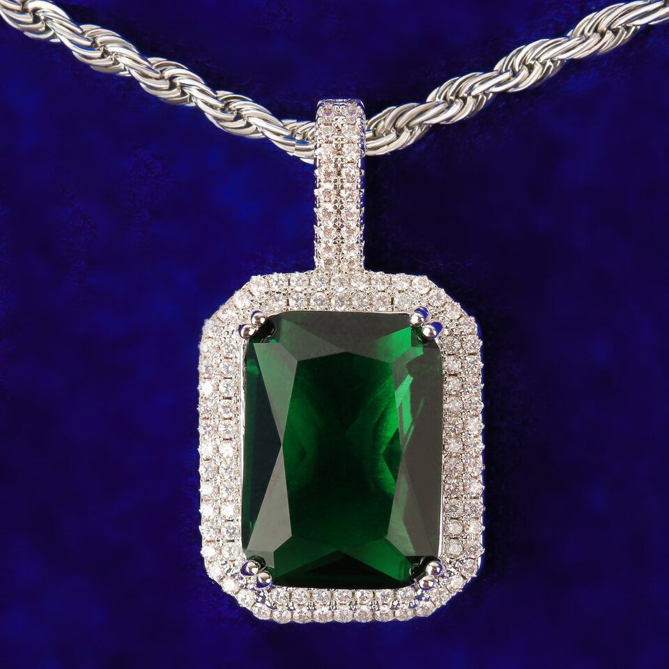 Red Gemstone Letter Pendant - 3