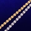 Bracelet maillon 7mm pour hommes en doré brillant