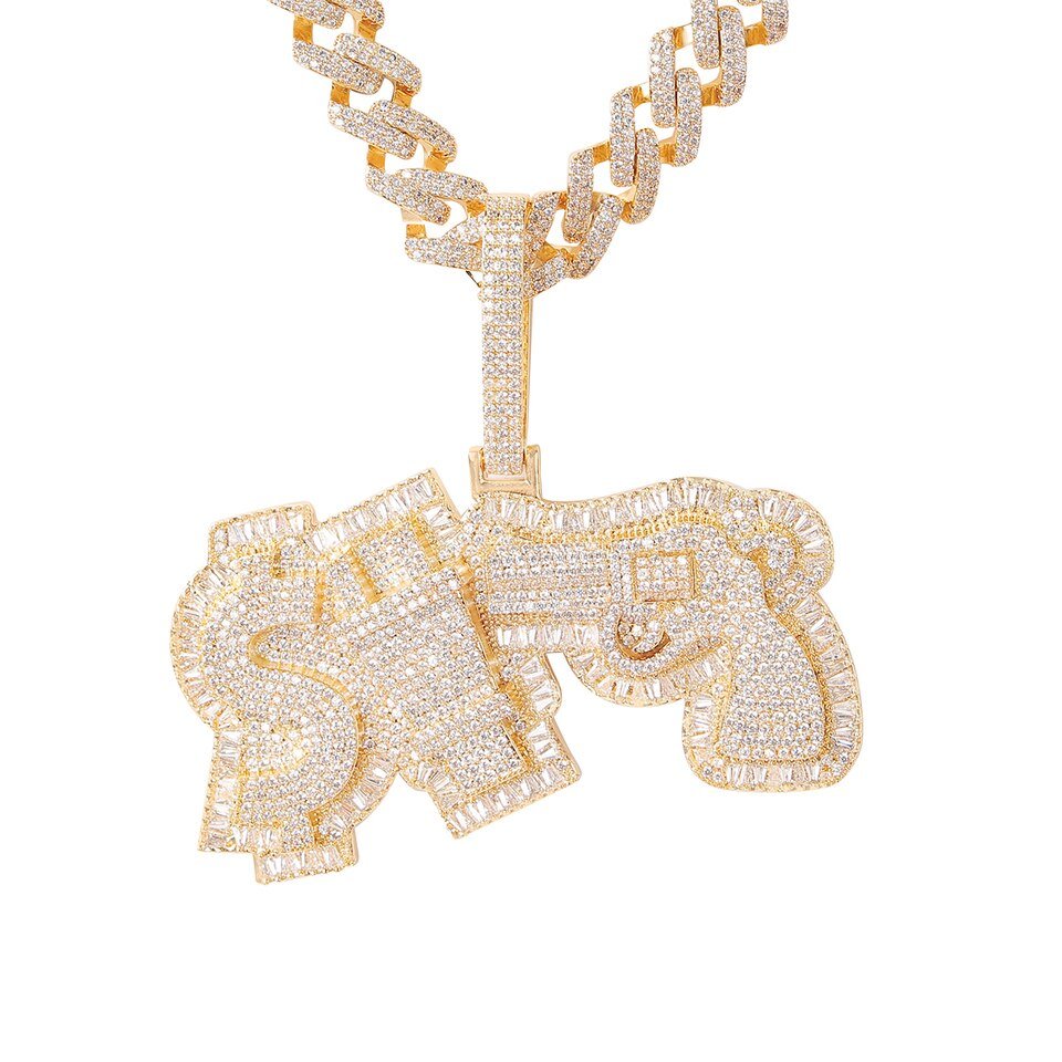 Pendentif Pistolet & Dollar - 3