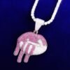 Collier Pendentif Lèvres Doré Rose - 4