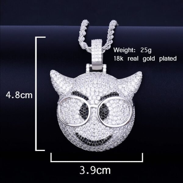 Collier visage de démon pour hommes - 4