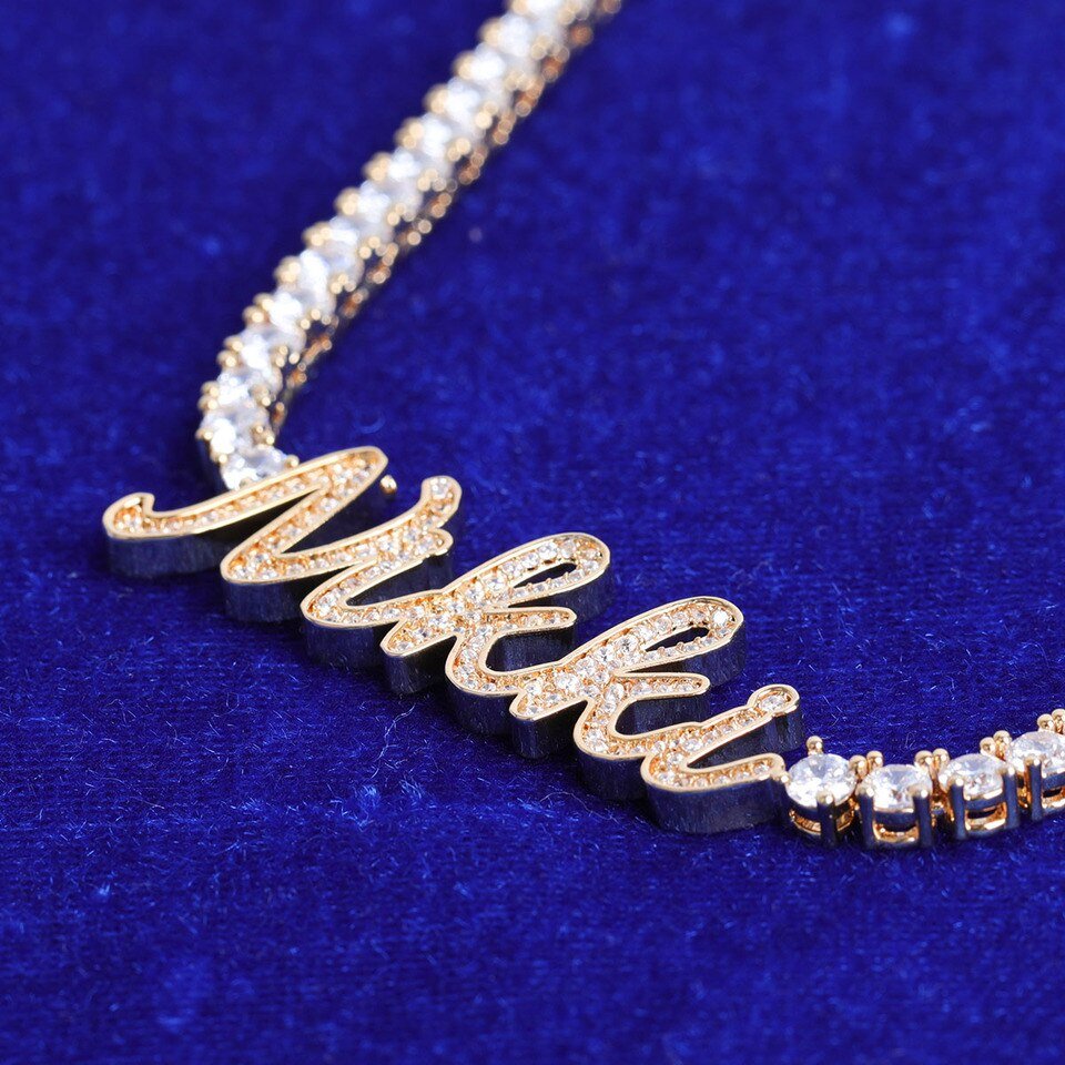 Gold Plated Name Necklace - 4