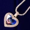 Collier Photo Cœur Baguette