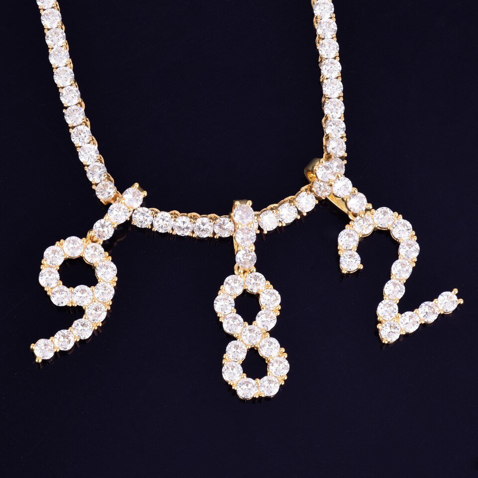 Gold Digital Tennis Necklace - 2