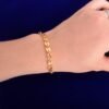 Bracelet maillon 7mm pour hommes en doré brillant - 5
