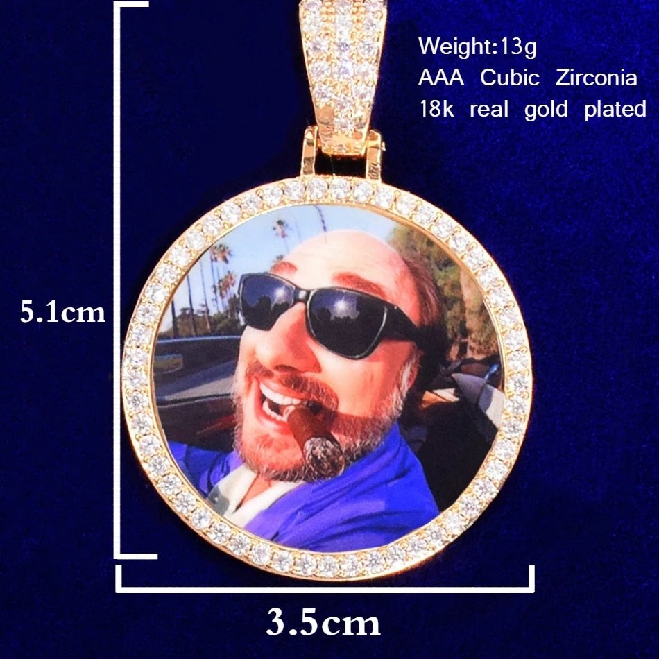 Gold Photo Pendant in Various Shapes - 24