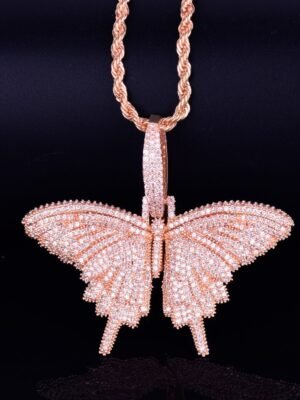 Pink Butterfly Pendant