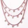 Collier Tennis Rose Papillon et Lettres - 3