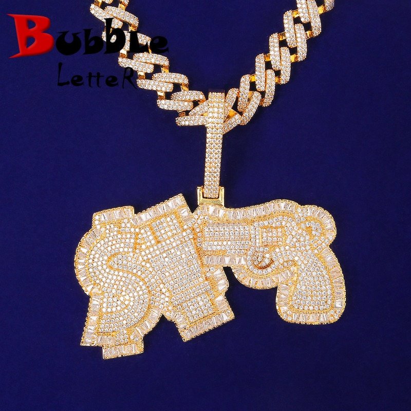 Pendentif Pistolet & Dollar - 1