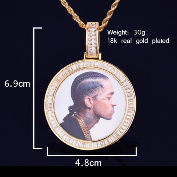 Collier Médaille Photo pour Hommes - 3
