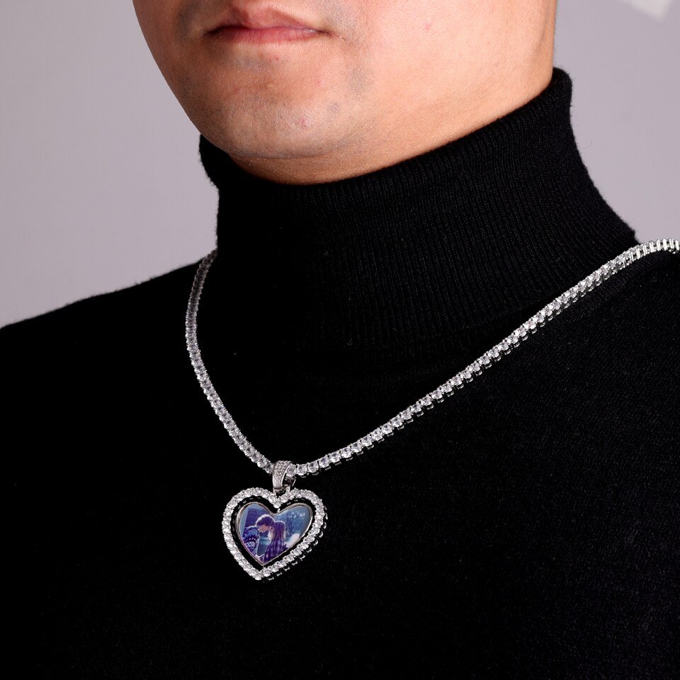 Rotating Photo Heart Pendant - 5