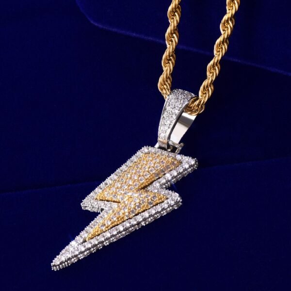 Pendentif Éclair Serti - 8