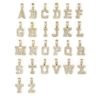 Gold Zircon Letter Pendant - 3