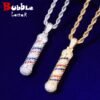 Pendentif cylindrique pour hommes doré - 1