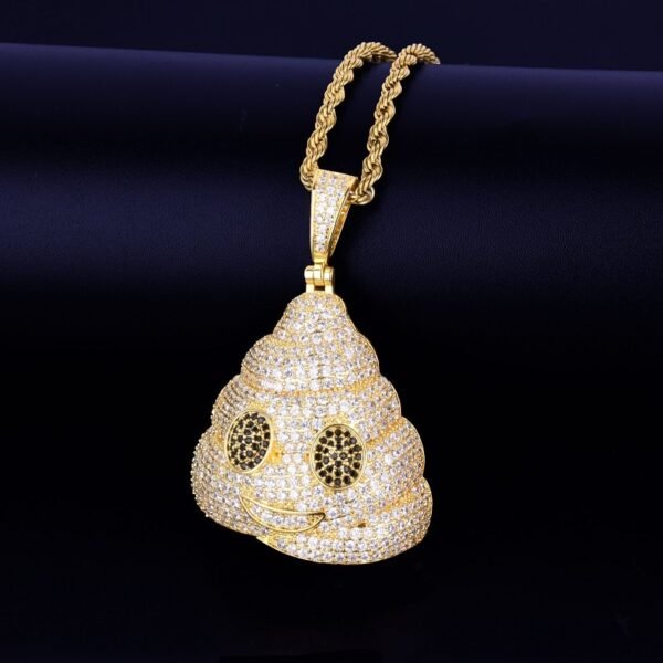 Pendentif Caractère Doré Zircon