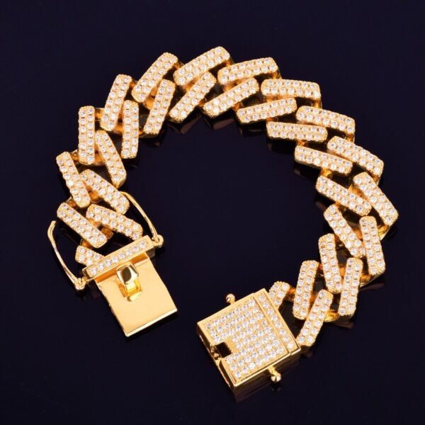 Bracelet Miami Cubain Carré en Zircon pour Hommes - 3