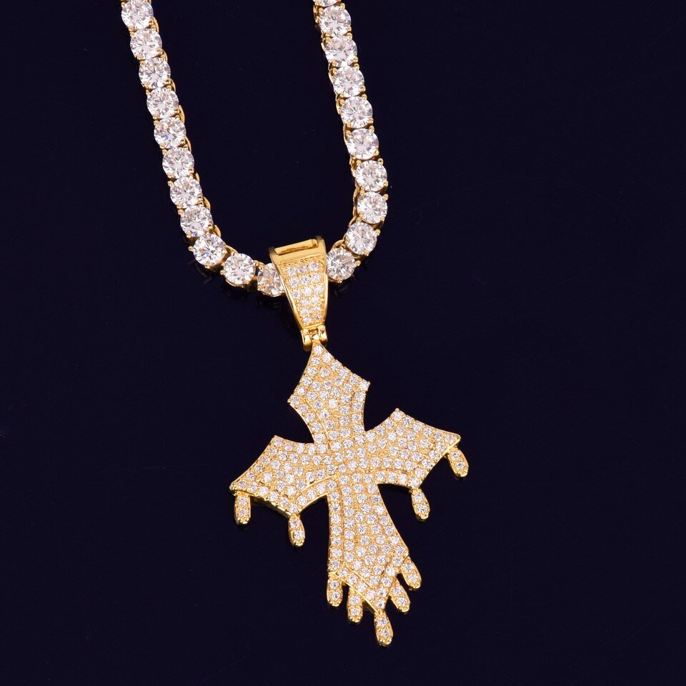 Sliding Cross Pendant Necklace - 7