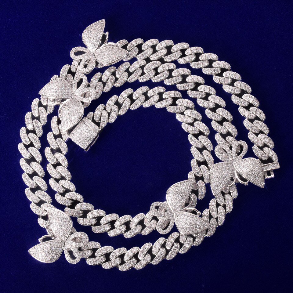Cuban Miami Necklace with Butterfly - 5