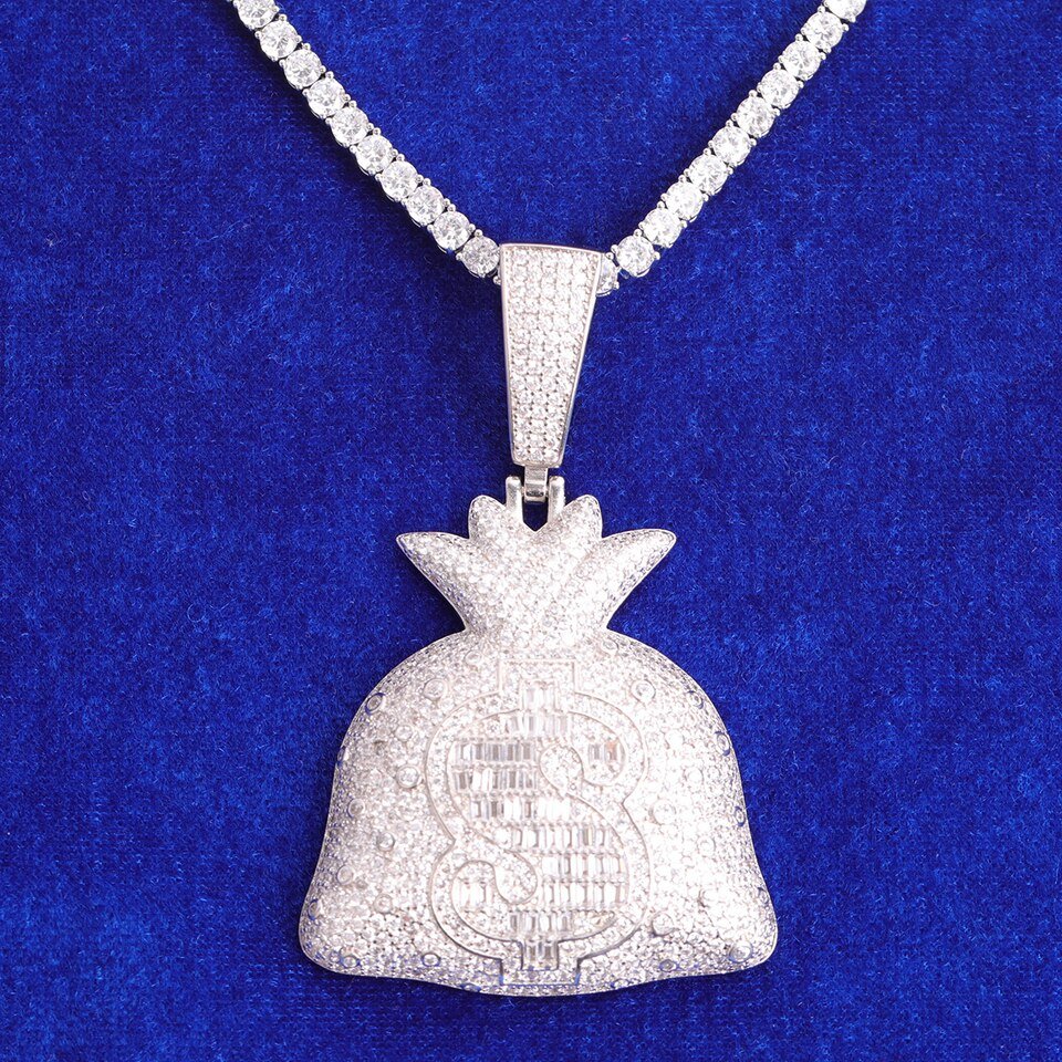 Silver Dollar Bag Pendant - 7