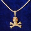 Collier Pendentif Crâne Animé Lettres Bulle