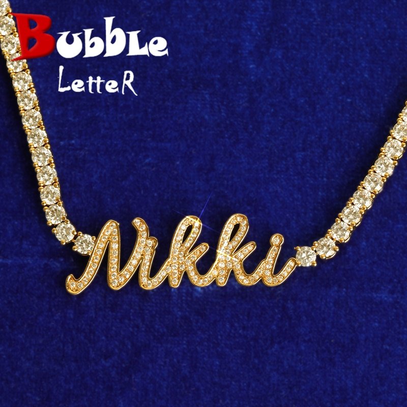 Gold Plated Name Necklace - 1