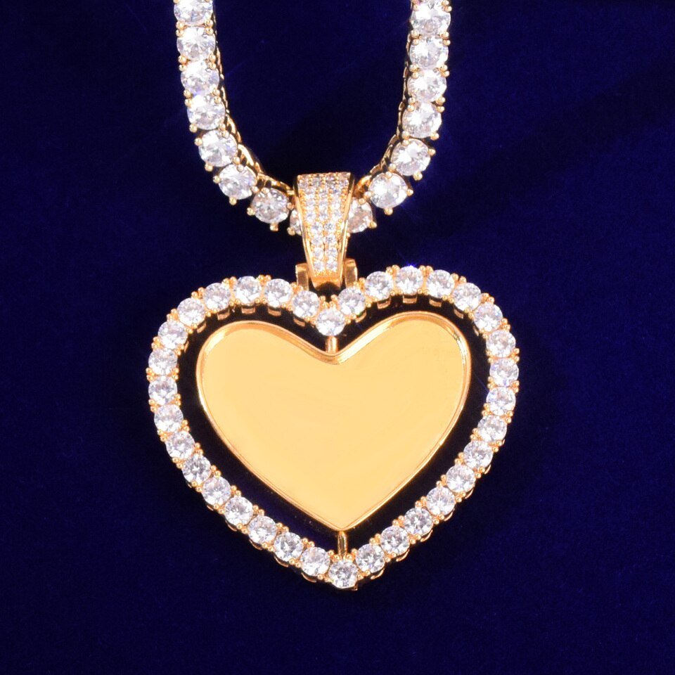 Rotating Photo Heart Pendant - 3